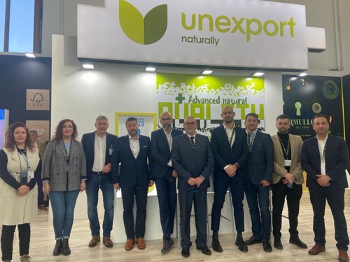 Equipo al completo de Unexport, con su presidente, Domingo Llamas, a la cabeza