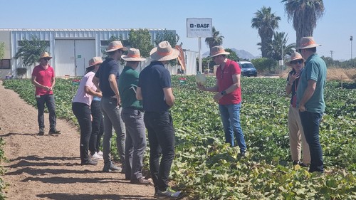 Atendiendo a algunos de los visitantes