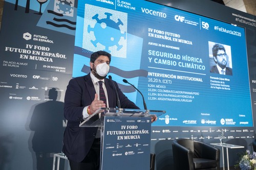 López Miras defiende el mantenimiento del Tajo-Segura “sin fecha de caducidad” y remarca que “la responsabilidad y el sentido de Estado debe primar ante cualquier interés”
