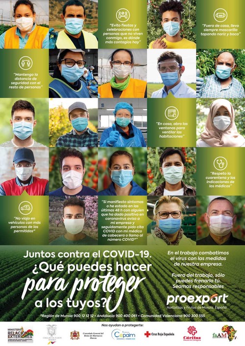 Torre Pacheco se suma a la campaña de Proexport para prevenir el COVID en el sector agrícola