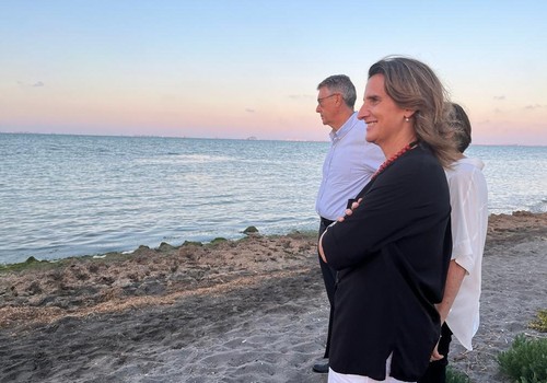 Teresa Ribera presenta los avances en los últimos proyectos de recuperación ambiental del Mar Menor con más de 61 millones de euros consignados