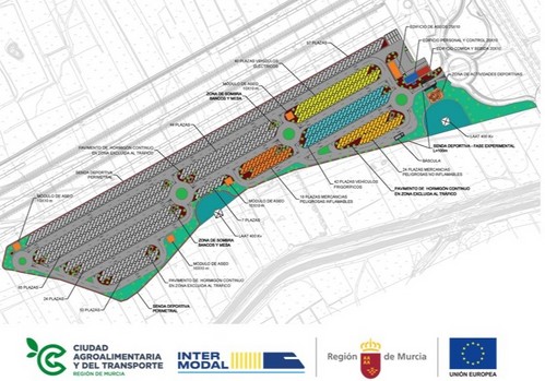  La Comunidad obtiene financiación europea para el área de estacionamiento seguro de camiones en la Ciudad Agroalimentaria y del Transporte