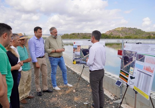 El Gobierno regional impulsa un proyecto piloto de digitalización y sensorización en la balsa de riego Cañada Perdida de Santomera