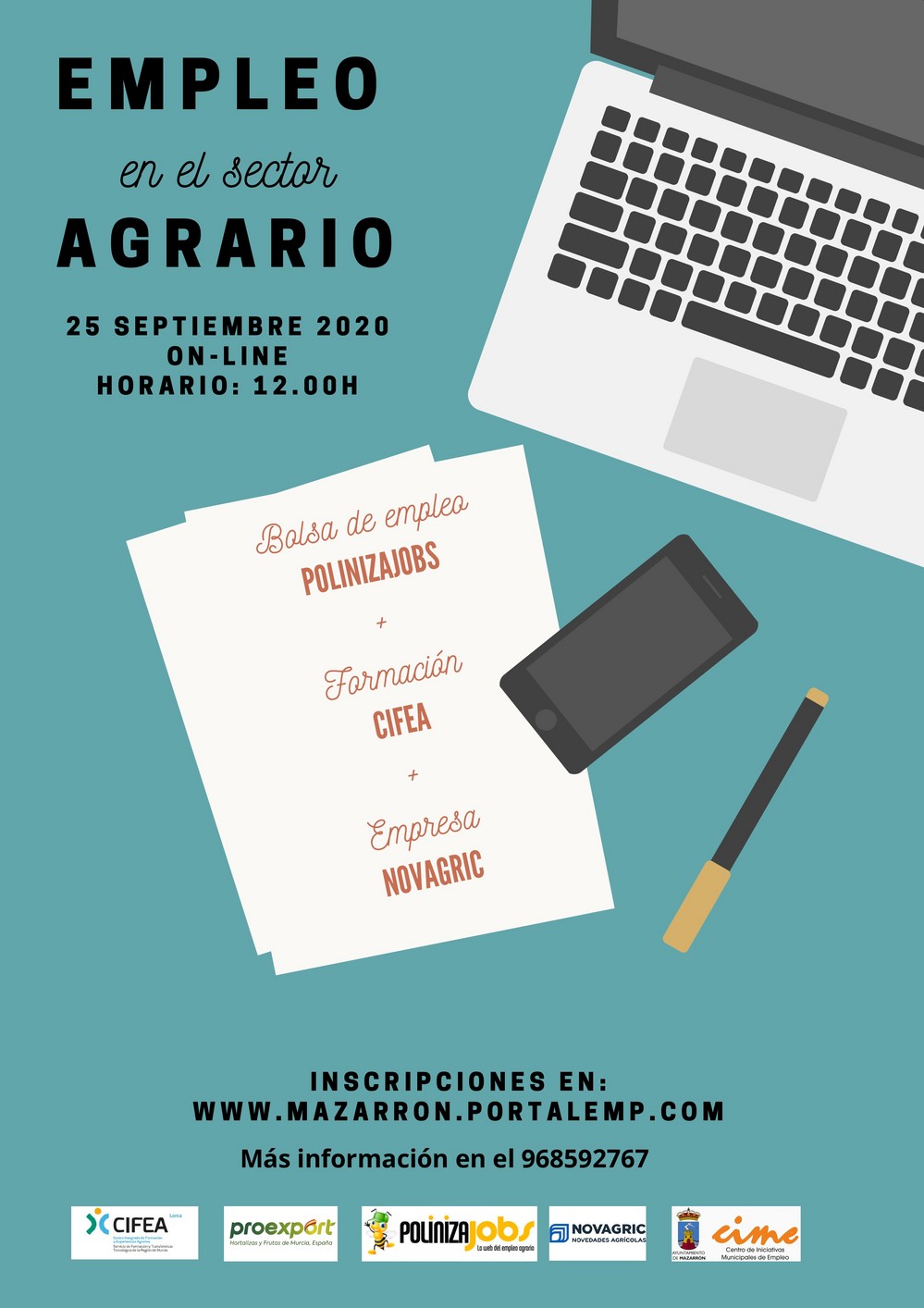Polinizajobs.com, la bolsa de empleo del sector agrario, se mostrará en el CIME de Lorca