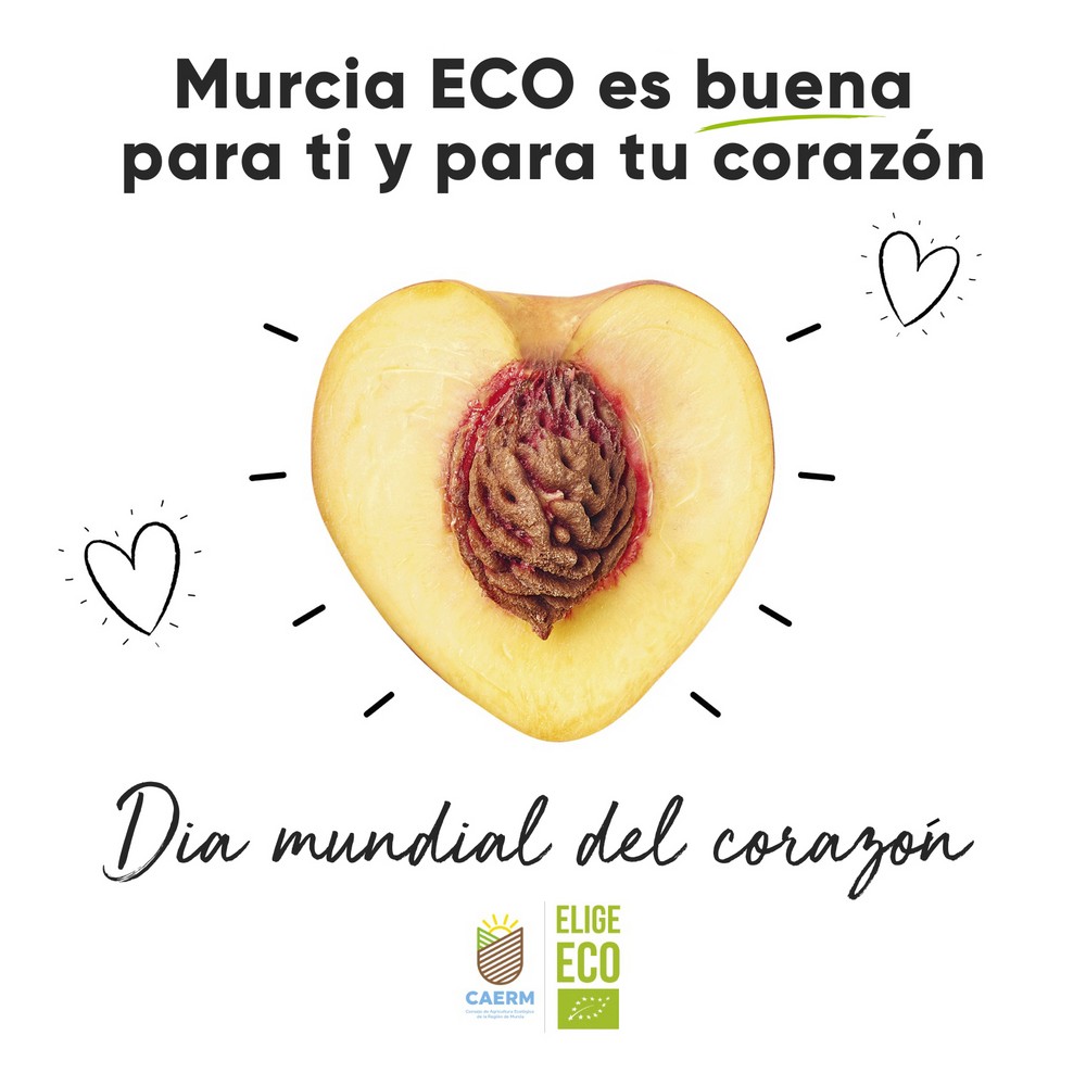 El Consejo de Agricultura Ecológica de la Región de Murcia se suma a la labor de concienciación de la sociedad  de buenos hábitos alimencios para cuidar el corazón