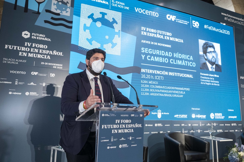 López Miras defiende el mantenimiento del Tajo-Segura “sin fecha de caducidad” y remarca que “la responsabilidad y el sentido de Estado debe primar ante cualquier interés”
