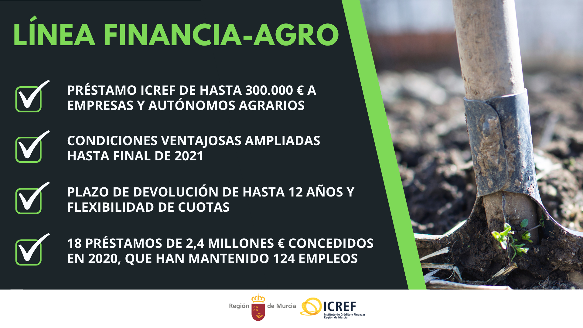  Ampliada hasta final de 2021 la línea de préstamos ventajosos para el sector agrícola y ganadero