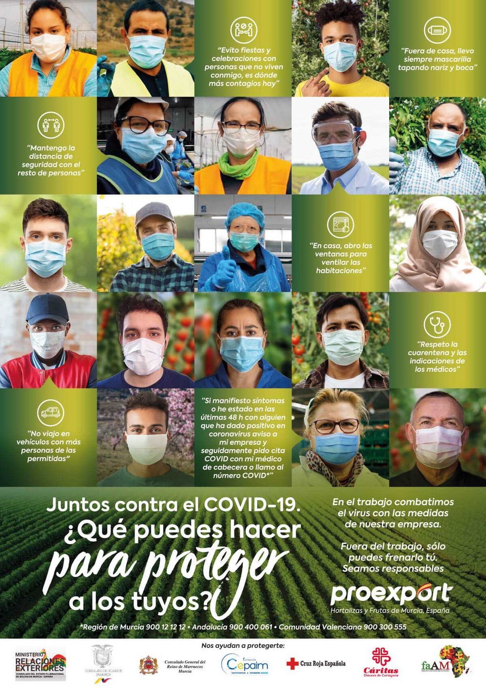Torre Pacheco se suma a la campaña de Proexport para prevenir el COVID en el sector agrícola