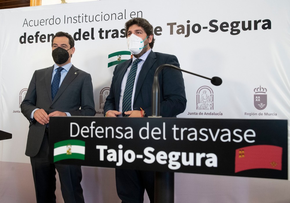  Región de Murcia y Andalucía unen fuerzas “en defensa del trasvase Tajo-Segura y de los dos millones y medio de personas a los que abastece”
