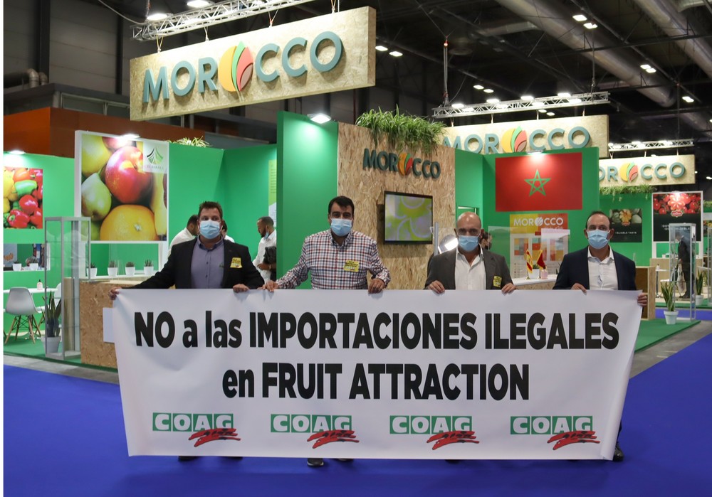 COAG dice “NO a las importaciones ilegales en Fruit Attraction” con un acto de protesta en la jornada inaugural de la feria