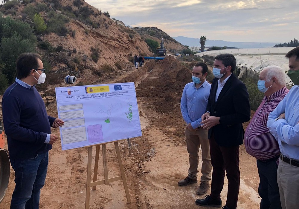 La Comunidad avanza en la modernización de regadíos con 400.000 euros que beneficiará a 345 agricultores de Alhama