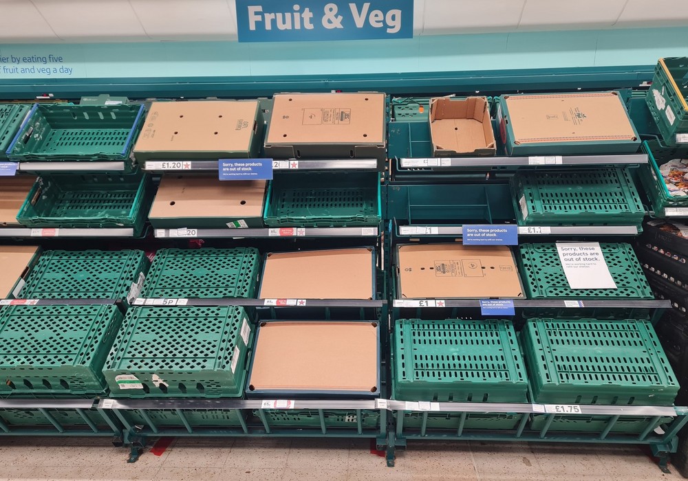 El Brexit y las condiciones climáticas que merman la producción dejan sin frutas y hortalizas al Reino Unido